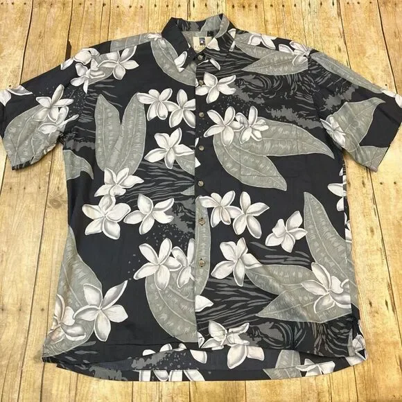 Kahala Hawaiian Shirt Large Made In USA Cotton Lawn Vintage